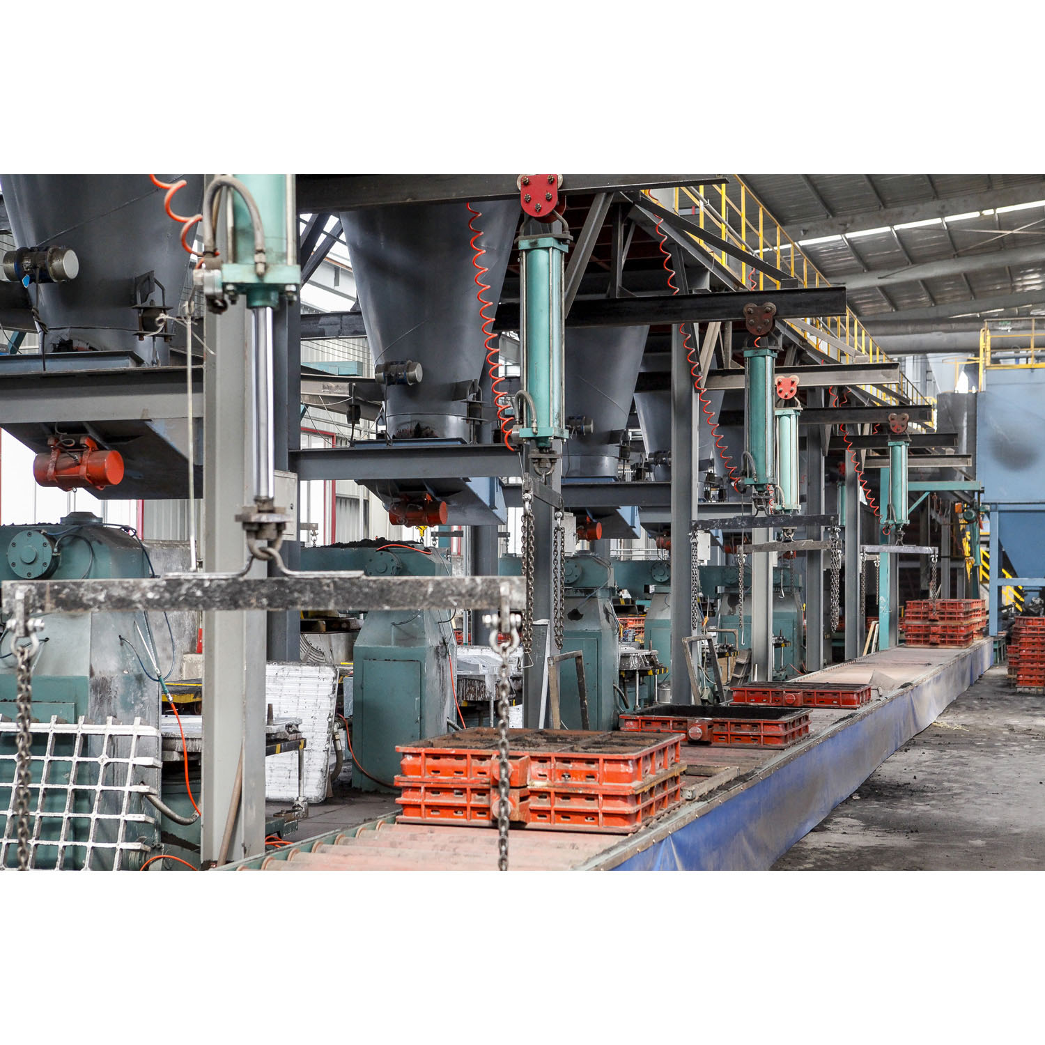 green sand casting line